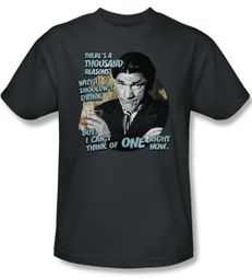 Three Stooges Shirt Drink Adult Charcoal Tee T-Shirt