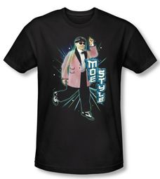 Three Stooges Shirt Funny Moe Style Adult Black Slim Fit Tee