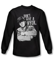 Three Stooges Shirt Give A Nyuk Black Long Sleeve Tee T-Shirt