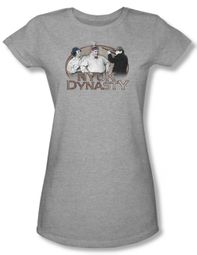 Three Stooges Shirt Juniors NYUK Dynasty Athletic Heather Tee T-Shirt