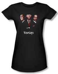 Three Stooges Shirt Juniors Wiseguys Black Tee T-Shirt