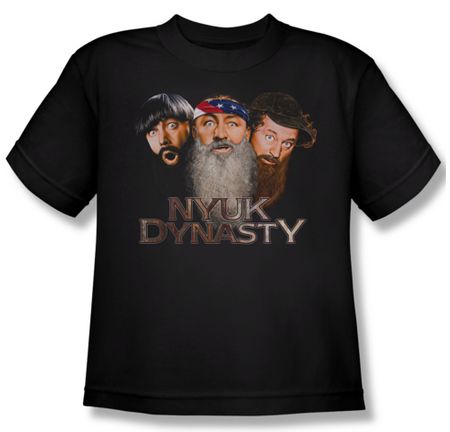 Three Stooges Shirt Kids NYUK Dynasty Youth Black Tee T-Shirt