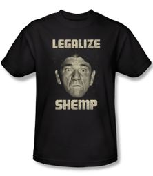 Three Stooges Shirt Legalize Shemp Adult Black Tee T-Shirt