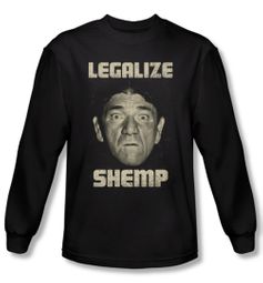 Three Stooges Shirt Legalize Shemp Black Long Sleeve Tee T-Shirt