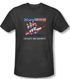 Three Stooges Shirt Mission Accomplished Adult Heather Royal Tee T-Shirt