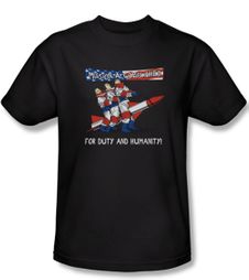 Three Stooges Shirt Mission Accomplished Adult Royal Tee T-Shirt