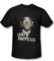 Three Stooges Shirt Shemp Happens Adult Black Tee T-Shirt
