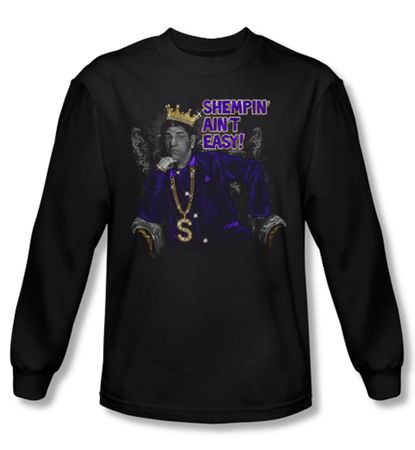 Three Stooges Shirt Shempin Black Long Sleeve Tee T-Shirt
