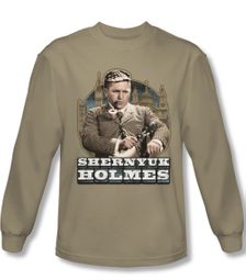 Three Stooges Shirt Shemyuk Holmes Sand Long Sleeve Tee T-Shirt