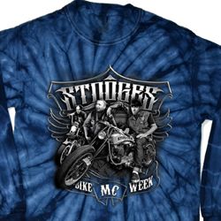 Three Stooges Shirt Stooges Bike Week Long Sleeve Tie Dye Tee