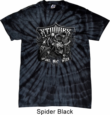 Three Stooges Shirt Stooges Bike Week Spider Tie Dye Tee T-shirt