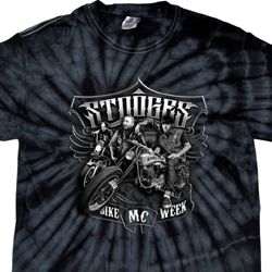 Three Stooges Shirt Stooges Bike Week Spider Tie Dye Tee T-shirt