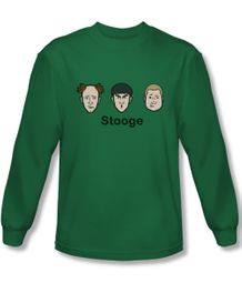 Three Stooges Shirt Stooges Kelly Green Long Sleeve Tee T-Shirt