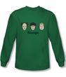 Three Stooges Shirt Stooges Kelly Green Long Sleeve Tee T-Shirt