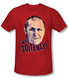 Three Stooges Shirt Why Soitenly Funny Adult Red Tee T-shirt