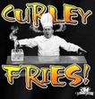 Three Stooges T-shirt Curly Fries Adult Funny Black Tee Shirt