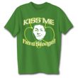 Three Stooges T-shirt Curly Kiss Me Irish Shamrock Adult Tee Shirt