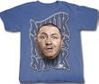 Three Stooges T-shirt Curly NYUK NYUK NYUK Adult Funny Blue Tee Shirt