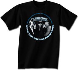 Three Stooges T-shirt Funny Pick Your Friends Adult Black Tee Shirt