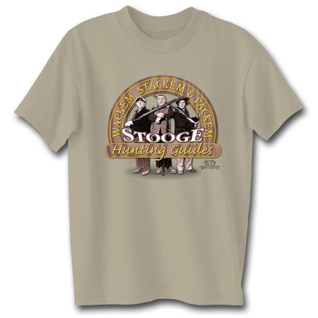 Three Stooges T-shirt Hunting Guides Adult Funny Tee Shirt