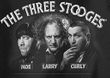 Three Stooges T-shirt Opening Credits Adult Black Tee Shirt