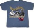 Three Stooges T-shirt Three Jokers Adult Funny Blue Tee Shirt