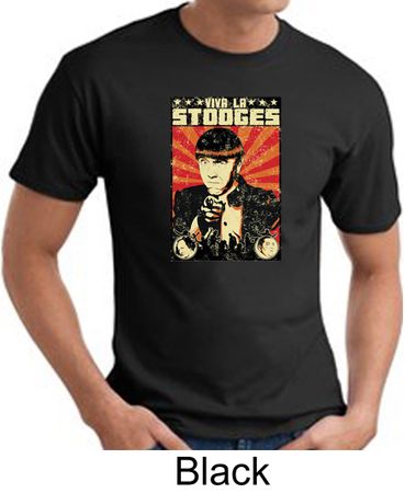 Three Stooges T-shirts Viva La Stooges Big Moe Adult Tee Shirts