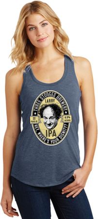 Three Stooges Tank Top Larry IPA Ladies Racerback
