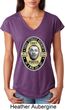 Three Stooges Tee Curly Porter Ladies Tri Blend V-neck