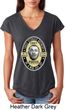 Three Stooges Tee Curly Porter Ladies Tri Blend V-neck