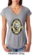 Three Stooges Tee Curly Porter Ladies Tri Blend V-neck
