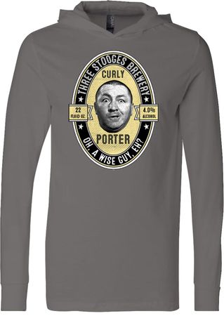 Three Stooges Tee Curly Porter Lightweight Hoodie