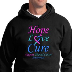 Thyroid Cancer Awareness Hope Love Cure Hoodie
