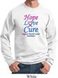Thyroid Cancer Awareness Hope Love Cure Sweatshirt