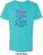 Thyroid Cancer Awareness Tee Hope Love Cure V-neck