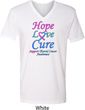 Thyroid Cancer Awareness Tee Hope Love Cure V-neck