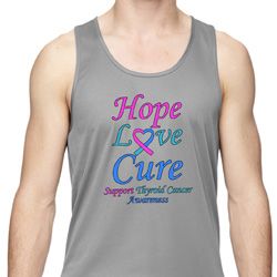 Thyroid Cancer Hope Love Cure Dry Wicking Tank Top