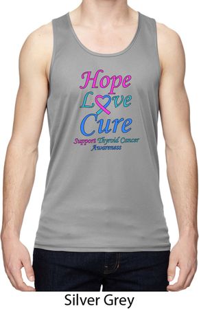 Thyroid Cancer Hope Love Cure Dry Wicking Tank Top