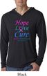 Thyroid Cancer Hope Love Cure Lightweight Hoodie Tee