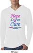 Thyroid Cancer Hope Love Cure Lightweight Hoodie Tee