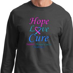 Thyroid Cancer Hope Love Cure Long Sleeve