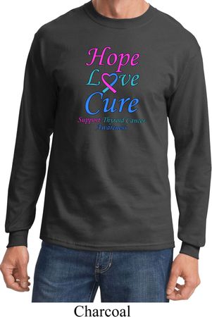 Thyroid Cancer Hope Love Cure Long Sleeve