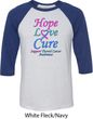 Thyroid Cancer Hope Love Cure Raglan Shirt