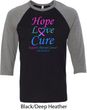 Thyroid Cancer Hope Love Cure Raglan Shirt