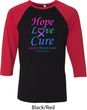 Thyroid Cancer Hope Love Cure Raglan Shirt