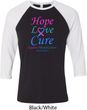 Thyroid Cancer Hope Love Cure Raglan Shirt