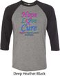 Thyroid Cancer Hope Love Cure Raglan Shirt