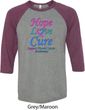 Thyroid Cancer Hope Love Cure Raglan Shirt