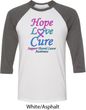 Thyroid Cancer Hope Love Cure Raglan Shirt