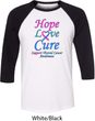 Thyroid Cancer Hope Love Cure Raglan Shirt